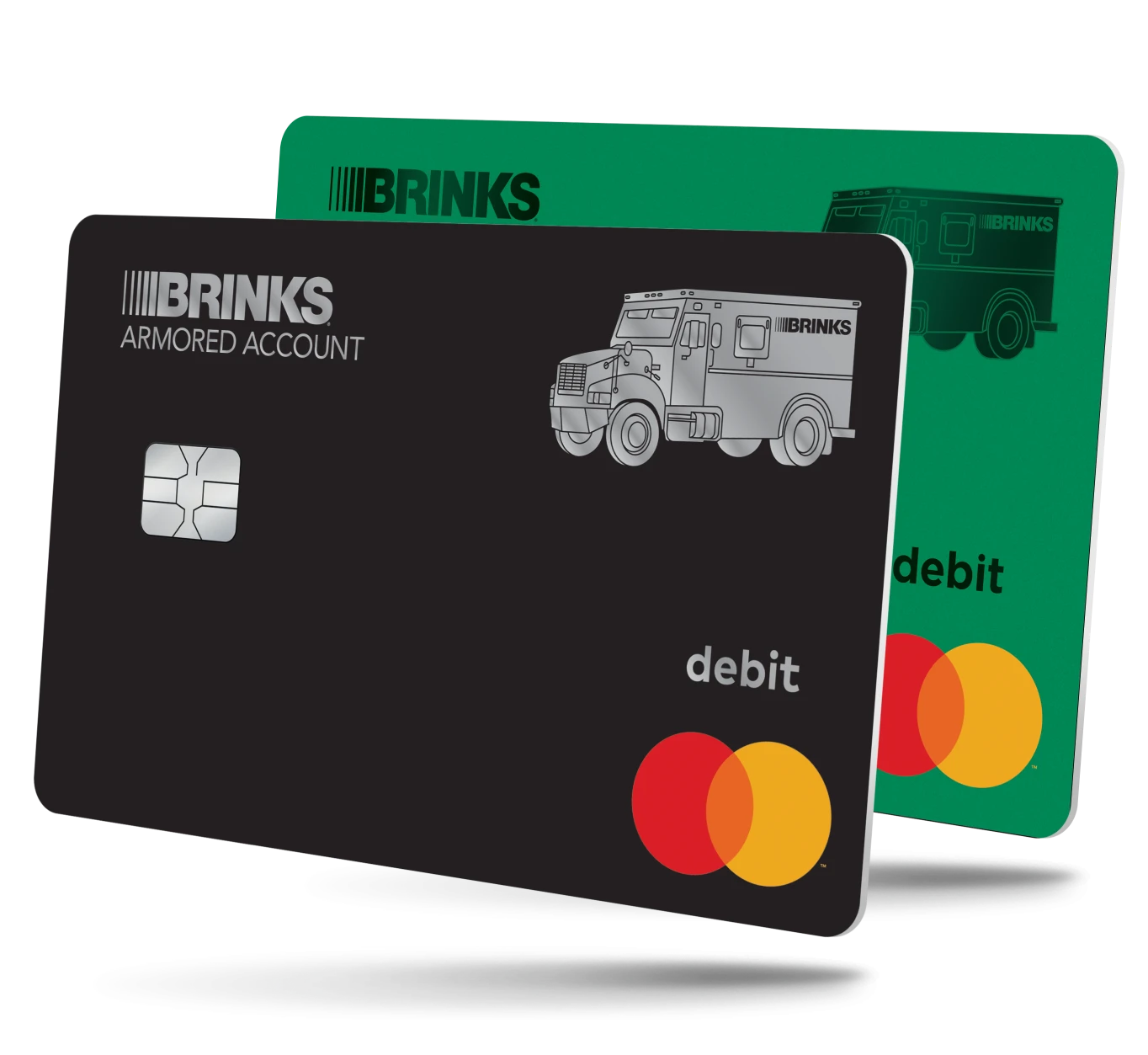 Brinks Armored green and black debit Mastercard